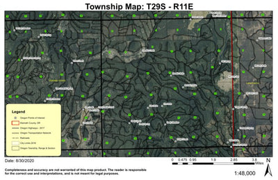 Fire Butte T29S R11E Township Map Preview 1