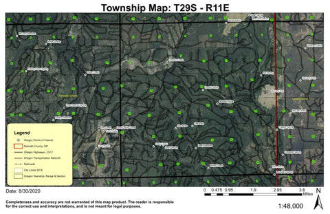 Fire Butte T29S R11E Township Map Preview 1