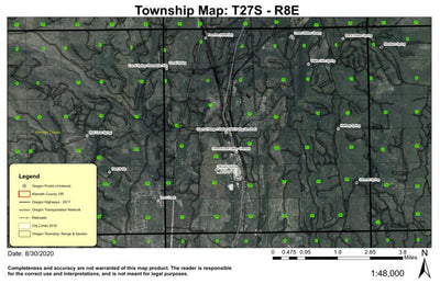 Chemult T27S R8E Township Map Preview 1