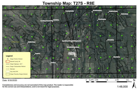 Chemult T27S R8E Township Map Preview 1