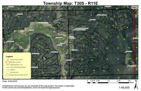 Jackson Creek T30S R11E Township Map Preview 1