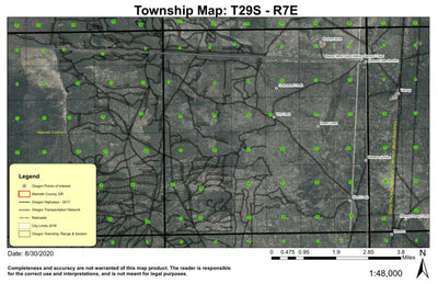 Diamond Lake Junction T29S R7E Township Map Preview 1