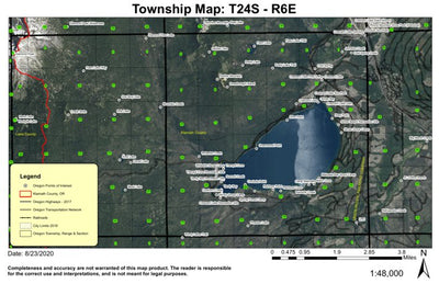 Crescent Lake T24S R6E Township Map Preview 1