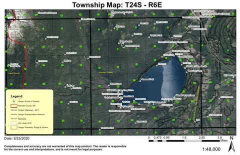 Crescent Lake T24S R6E Township Map Preview 1