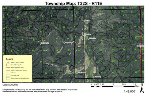 Haystack Draw T32S R11E Township Map Preview 1
