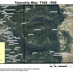 Lather Mountain T34S R6E Township Map Preview 1