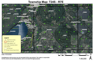 Royce Mountain T24S R7E Township Map Preview 1