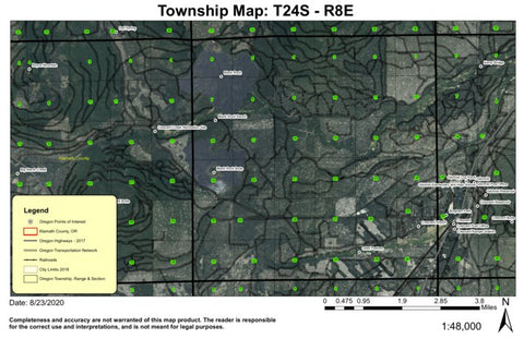 Black Rock Butte T24S R8E Township Map Preview 1