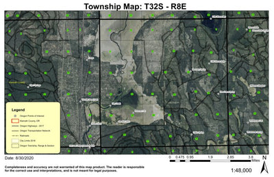 Hog Creek T32S R8E Township Map Preview 1