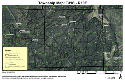 Wildhorse Ridge T31S R10E Township Map Preview 1