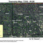 Silver Dollar Flat T33S R12E Township Map Preview 1