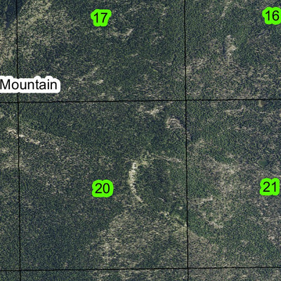 Cowhorn Mountain T25S R6E Township Map Preview 2