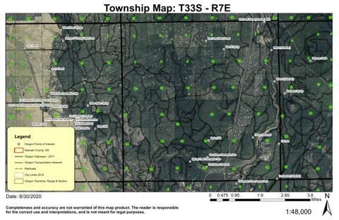 Oux-Kanee Overlook T33S R7E Township Map Preview 1