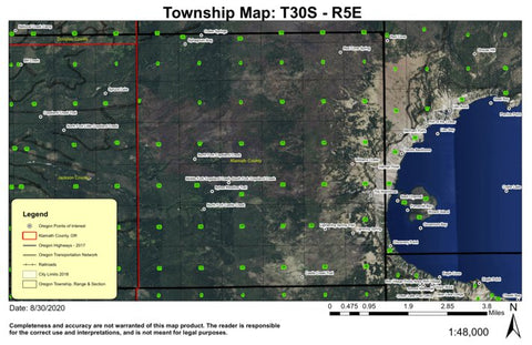 The Watchman T30S R5E Township Map Preview 1