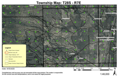 Welch Butte T28S R7E Township Map Preview 1