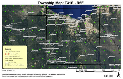 Crater Lake T31S R6E Township Map Preview 1