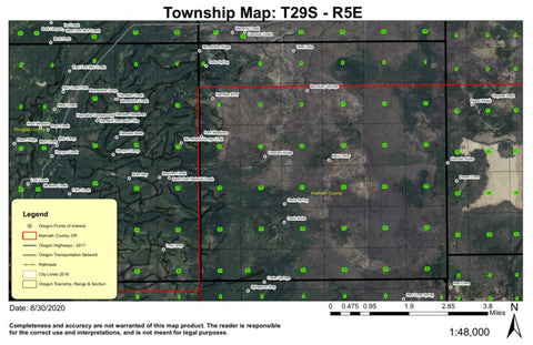 Oasis Butte T29S R5E Township Map Preview 1