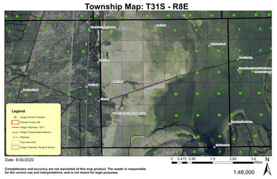 Big Spring Creek T31S R8E Township Map Preview 1