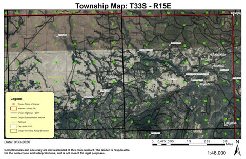 Currier Creek T33S R15E Township Map Preview 1