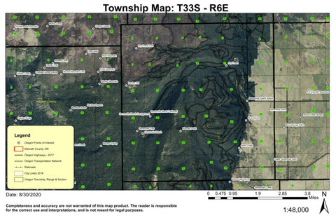 Sevenmile T33S R6E Township Map Preview 1