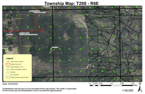 Timber Crater T29S R6E Township Map Preview 1