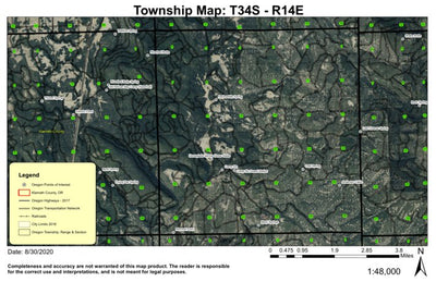 Camp Six T34S R14E Township Map Preview 1
