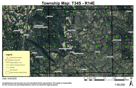 Camp Six T34S R14E Township Map Preview 1