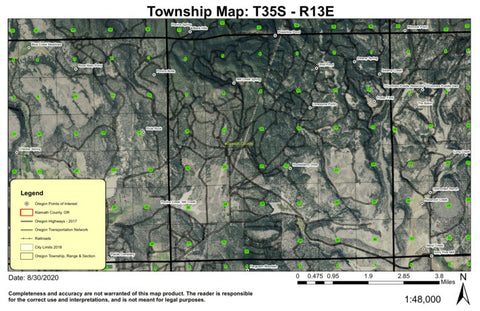 Lonesome Pond T35S R13E Township Map Preview 1