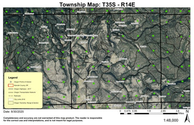 Rodeo Butte T35S R14E Township Map Preview 1