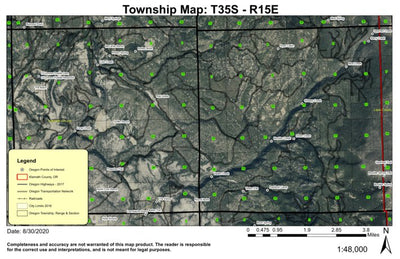Yaden Creek T35S R15E Township Map Preview 1