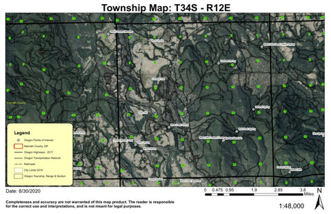 Black Hills Lookout Tower T34S R12E Township Map Preview 1
