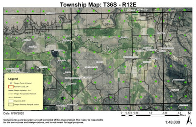 Beatty T36S R12E Township Map Preview 1