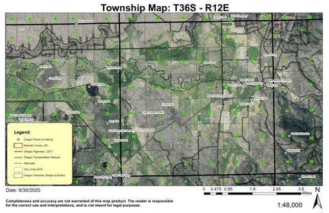 Beatty T36S R12E Township Map Preview 1