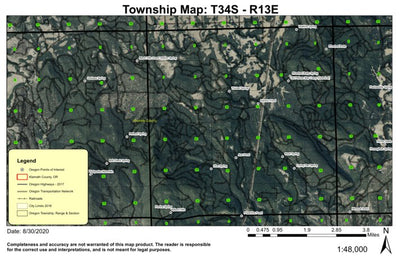 Black Hills T34S R13E Township Map Preview 1