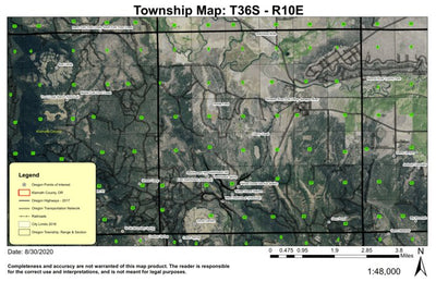 Sprague River T36S R10E Township Map Preview 1