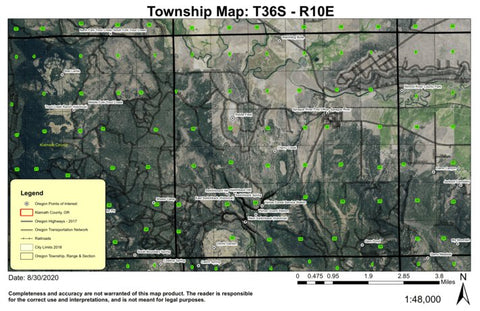 Sprague River T36S R10E Township Map Preview 1