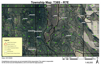 Aspen Lake T38S R7E Township Map Preview 1
