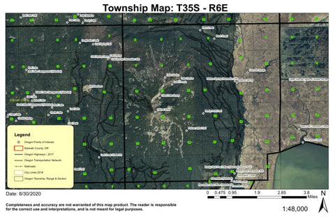 Pelican Butte T35S R6E Township Map Preview 1