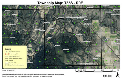 Saddle Mountain T35S R9E Township Map Preview 1