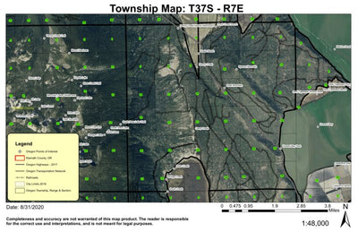 Doak Mountain T37S R7E Township Map Preview 1