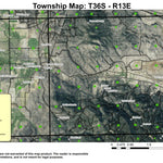Medicine Mountain T36S R13E Township Map Preview 1