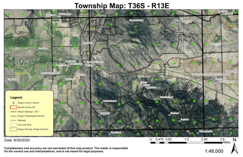 Medicine Mountain T36S R13E Township Map Preview 1