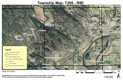 Keno T39S R8E Township Map Preview 1