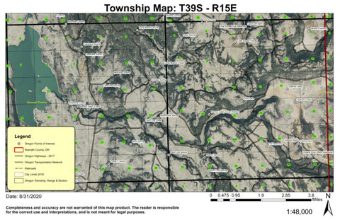 Barnes Valley T39S R15E Township Map Preview 1