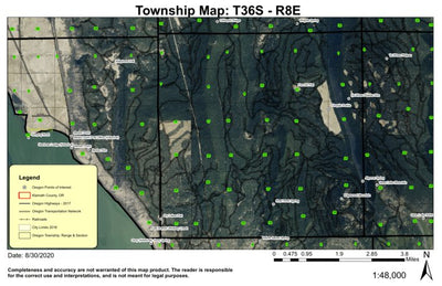 Swan Lake T36S R8E Township Map Preview 1