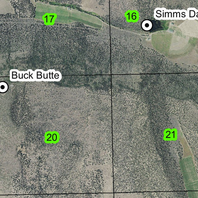 Buck Butte T40S R12E Township Map Preview 2