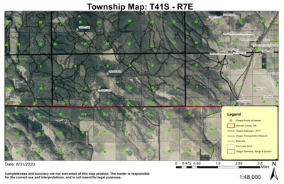 Grenada Butte T41S R7E Township Map Preview 1