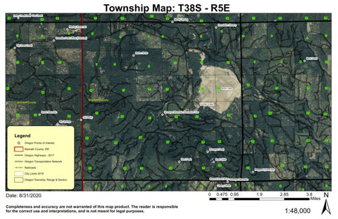 Surveyor Mountain T38S R5E Township Map Preview 1
