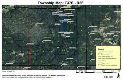 Brown Mountain T37S R5E Township Map Preview 1