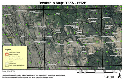 Sunset Prairie T38S R12E Township Map Preview 1
